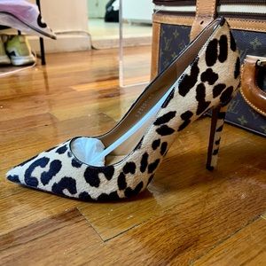 Ralph Lauren Celia Leopard-Print Haircalf Pump